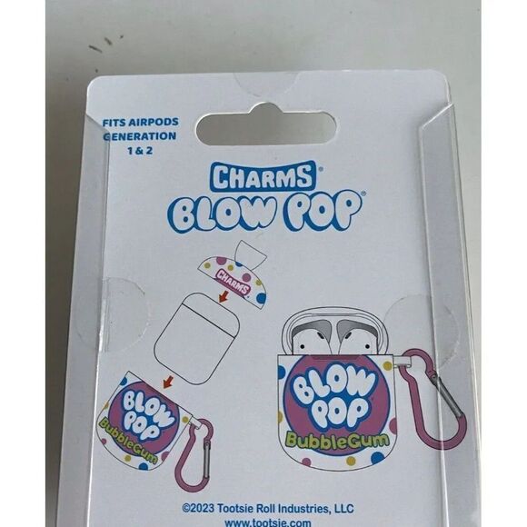 CHARMS BLOW POP Bubble Gum Silicone AirPod Case Holder For Gen 1 & 2 NEW - Picture 8 of 9